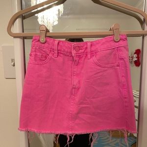 Tractr hot pink jean skirt